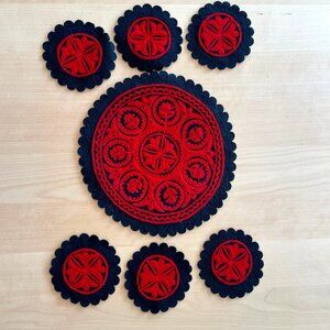 3For$20/Vintage Fabric Placemat and Coasters Set